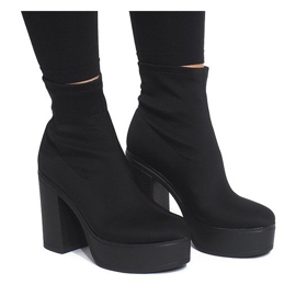 Bottes À Talons Avec Élastique E4866 Noir