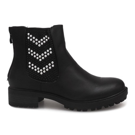 Bottines Motorisées à Clous LL98 Noir le noir
