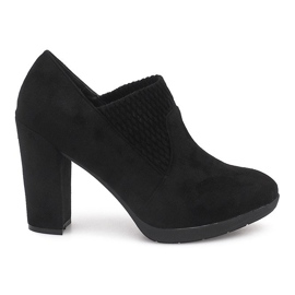 Bottines En Daim Sur Un Poteau 6-232 Noir