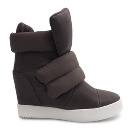 Baskets Compensées Chaudes 01-3 Kaki vert