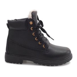 Bottes en bois isolées TL037-3 Noir le noir