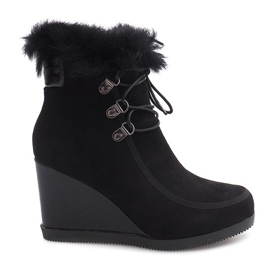 Bottes Chaudes Sur Compensée J-6 Noir le noir