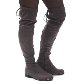 Bottines en daim 30701 Gris