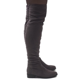 Bottes en daim QQ006 # Gris