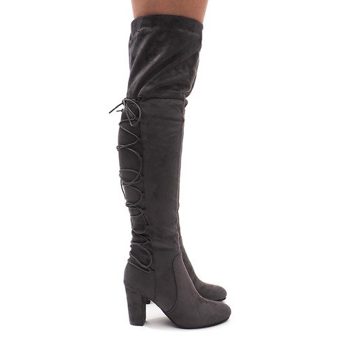 Bottes en daim sur une barre 15135-67 Gris