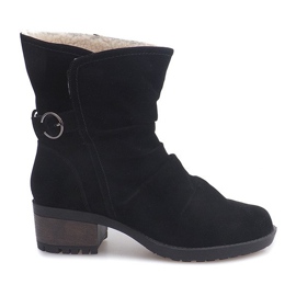 Bottes En Daim Avec Fourrure 1226-PA Noir