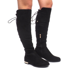 Boots Daim Pompon G-42 Noir