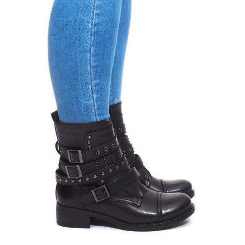 Bottes Chaudes Avec Boucle M172 Noir le noir