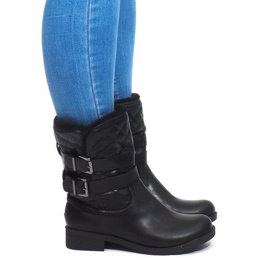 Bottes Chaudes Avec Boucle 5673-1 Noir le noir