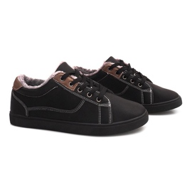 Baskets Chaudes Avec Fourrure E754M-1 Noir le noir