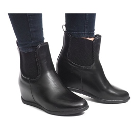 Bottes Chaudes Sur Compensée H9203 Noir