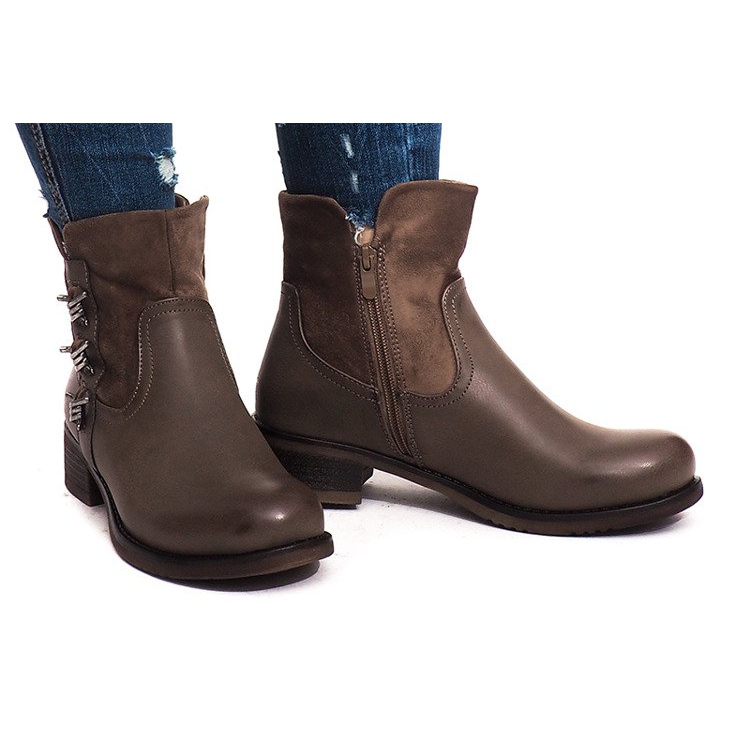 Bottines chaudes 4417 Kaki multicolore vert