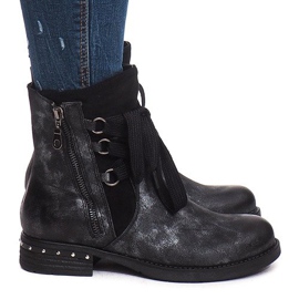 Bottes chaudes et usées S113 Noir le noir