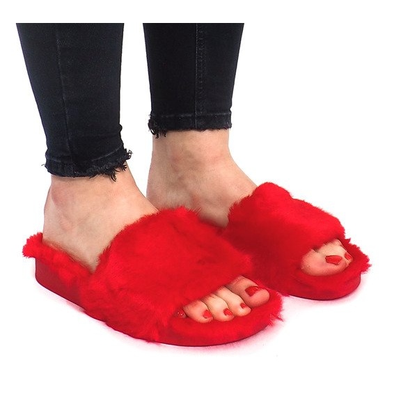 Chaussons Fourrure 833 Rouge