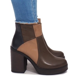 Boots Sur Talon Avec Elastique YBS280 Kaki multicolore vert