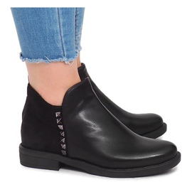 Bottes Avec Fermeture Éclair WW070A Noir le noir