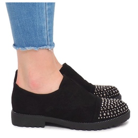 Chaussures à la mode avec clous 22-2 Noir