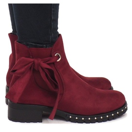 Boots Daim DR1798-64 Bordeaux rouge