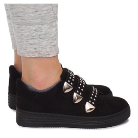 Baskets Avec Velcro Avec Paillettes AB-3 Noir le noir Baskets Avec Velcro Avec Paillettes AB-3 Noir le noir