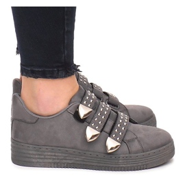 Baskets Avec Velcro Avec Paillettes AB-3 Gris Baskets Avec Velcro Avec Paillettes AB-3 Gris