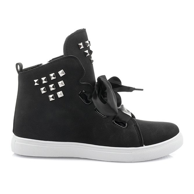 Bottines et Nœuds en Daim TL0149-2 Noir le noir