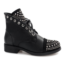 Bottines Ajourées Avec Clous KL-278 Noir le noir