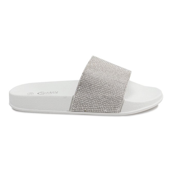 Chaussons Brillants À Paillettes SL-32 Blanc gris