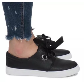 Baskets noires à nœuds Lou