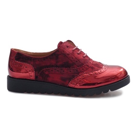 Chaussures en daim rouge Adele
