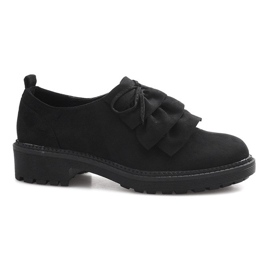 Chaussures en daim noir de Gaia le noir