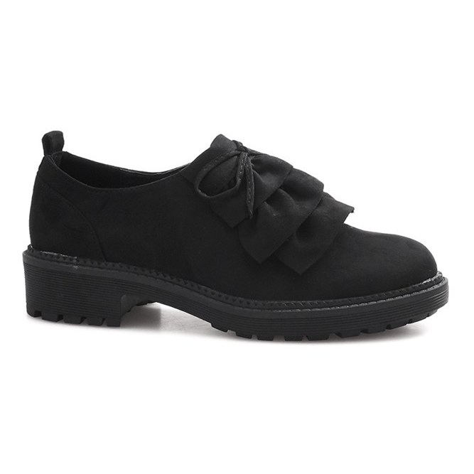 Chaussures en daim noir de Gaia le noir