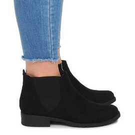 Bottes En Daim Avec Élastique C-5 Noir