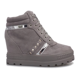 Baskets Maxime en daim gris