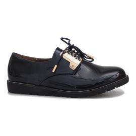 Chaussures laquées bleu marine Rose Chaussures laquées bleu marine Rose