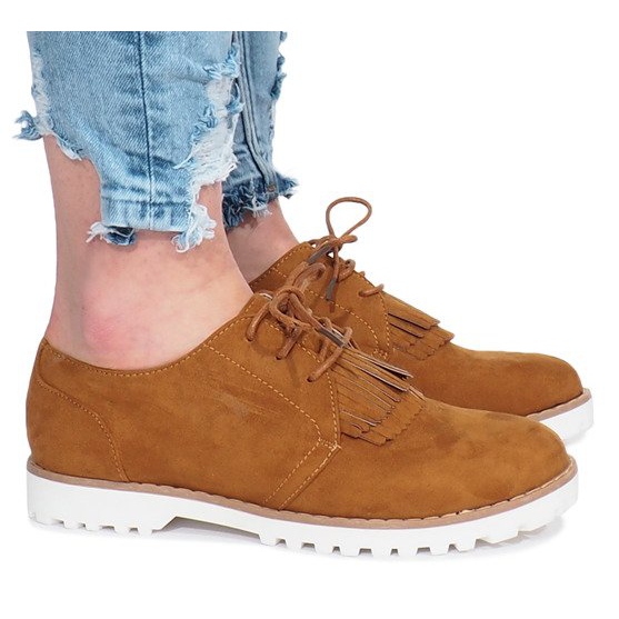 Mocassins camel à franges Crushing Hard brun