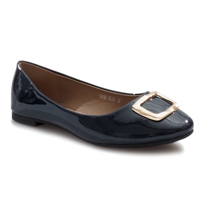 Ballerines bleu marine à boucle Fama