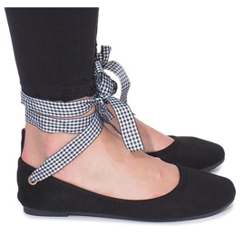 Ballerines noires à nœud Acro