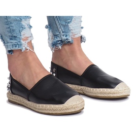 Espadrilles noires à clous Dolita