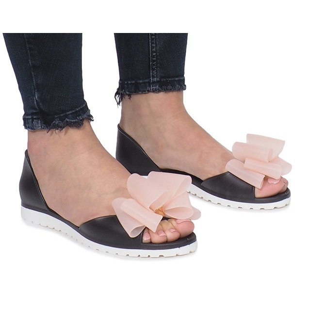 Sandales Meliski Flower City noires le noir Sandales Meliski Flower City noires le noir