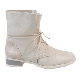 Bottines en daim beige 16006-53