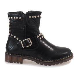 Boots noires avec boucle A-30 et paillettes