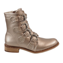 Bottes dorées avec boucles CLS-57 d'or