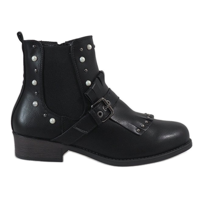 Bottines noires à talons YBS2310 le noir