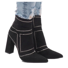 Bottines cloutées en daim 1932 le noir