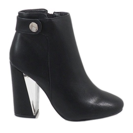 Bottines noires sur le poteau MJ1515 le noir