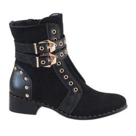 Bottines en daim noir 9243 le noir