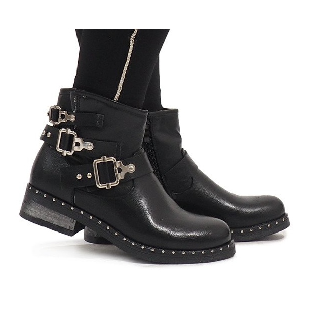 SDS Bottines portefeuille noires 7313-PA SDS Bottines portefeuille noires 7313-PA