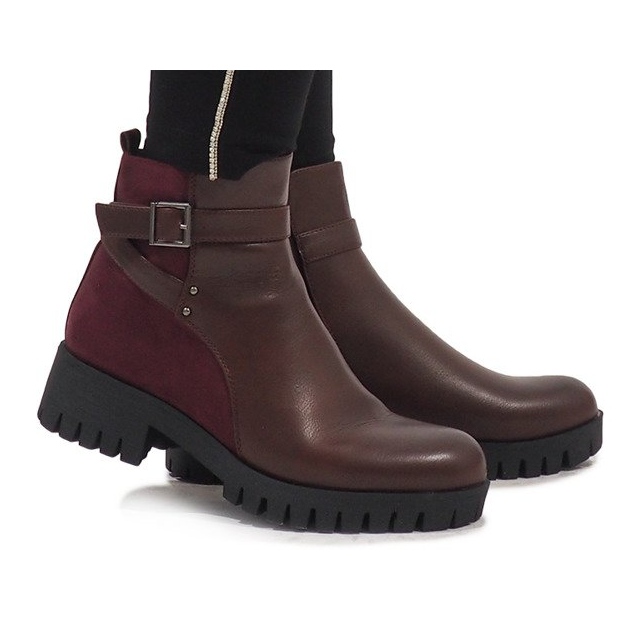 Marquiiz Bottines bordeaux élégantes C-7210 rouge