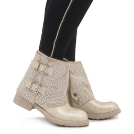 Marquiiz Bottes ornées d'or 6352-PA doré