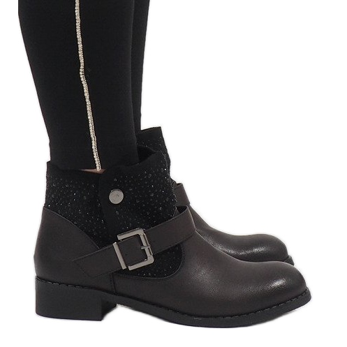 Marquiiz Bottines noires ornées BY95 le noir
